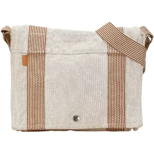 Pre-owned Canvas shoulder-bags , female, Sizes: ONE SIZE - Hermès Vintage - Modalova