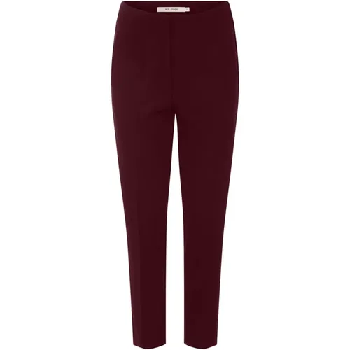 Elegant Raspberry Wine Trousers , female, Sizes: 2XL, XL, L - RUE de Femme - Modalova