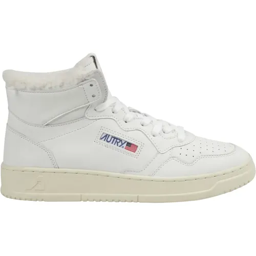 Shearling Mid-Top Sneakers , male, Sizes: 6 UK, 7 UK, 10 UK, 8 UK, 9 UK - Autry - Modalova