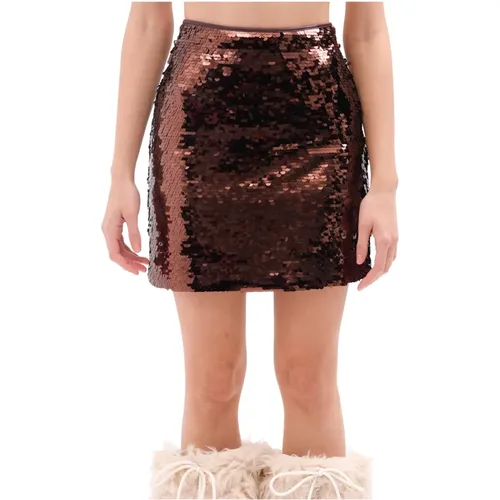 Monochrome Zolla Sequin Mini Skirt , female, Sizes: S, M - Marella - Modalova