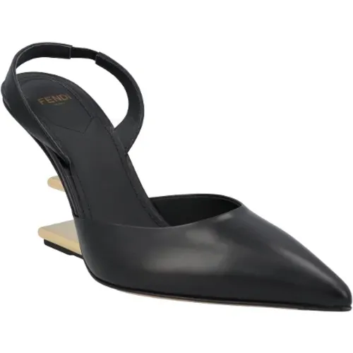 Leather heels , female, Sizes: 6 1/2 UK - Fendi - Modalova