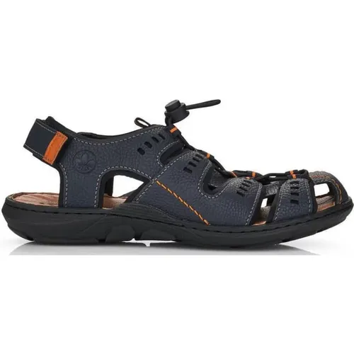 Flat Sandals for Men , male, Sizes: 11 UK, 9 UK, 7 UK, 8 UK, 10 UK - Rieker - Modalova