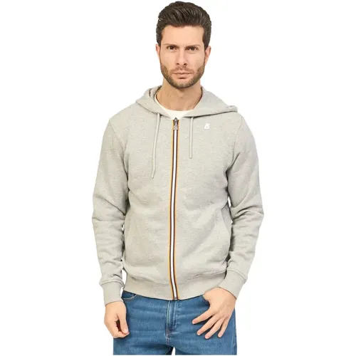 Grey Sweater Anthony Zip Hoodie , male, Sizes: 2XL - K-way - Modalova