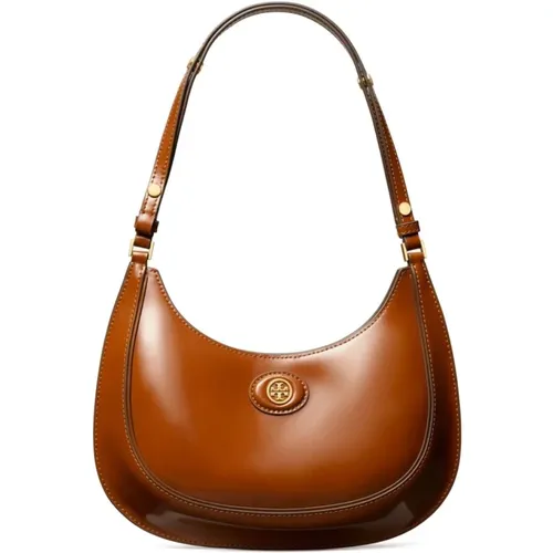 Caramel Leather Shoulder Bag , female, Sizes: ONE SIZE - TORY BURCH - Modalova