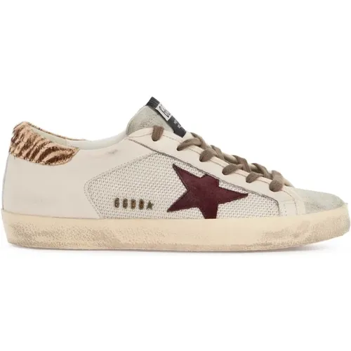 Canvas und Leder Super-Star Sneakers - Golden Goose - Modalova