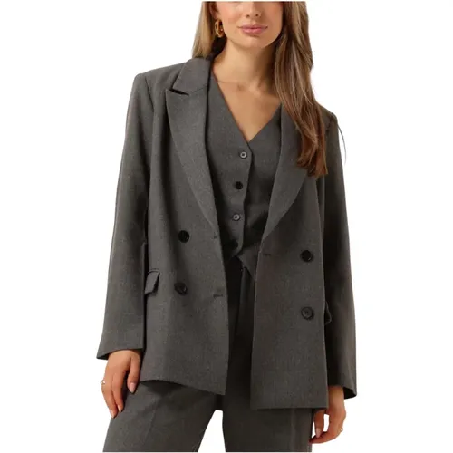 Eleganter Grauer Blazer , Damen, Größe: 2XL - Notre-v - Modalova