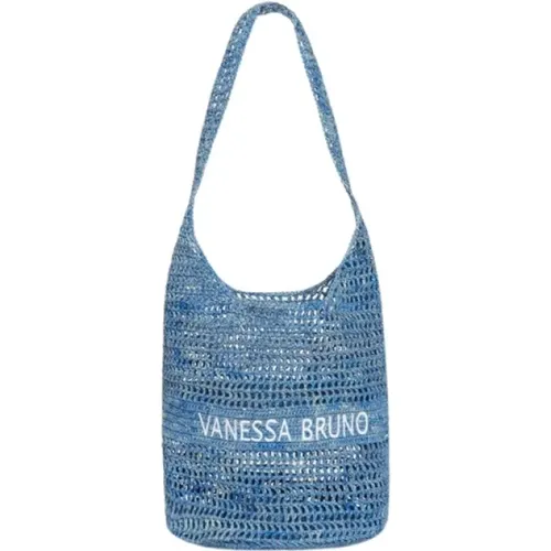 Gehäkelte Strandtasche Blau , Damen, Größe: ONE Size - Vanessa Bruno - Modalova