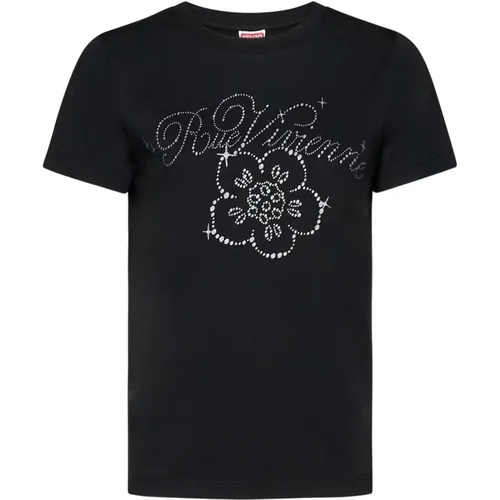 Schwarze T-Shirts und Polos , Damen, Größe: S - Kenzo - Modalova