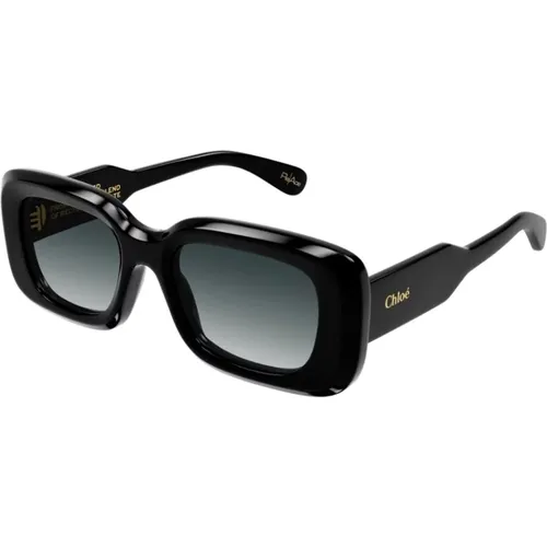 Rectangular Acetate Sunglasses with Frame , unisex, Sizes: ONE SIZE - Chloé - Modalova