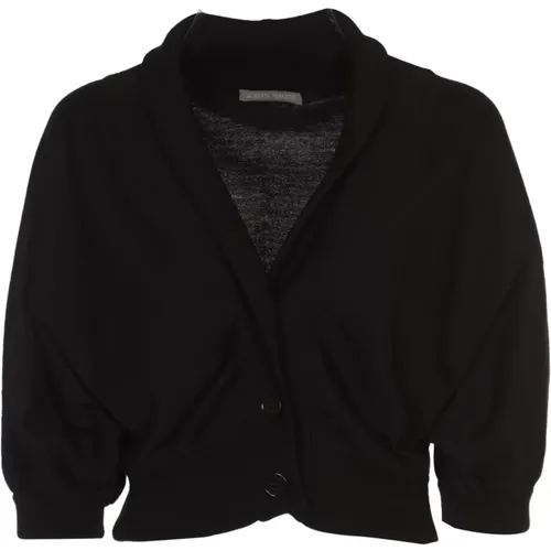 Schwarze Sweaters von , Damen, Größe: 2XS - alberta ferretti - Modalova