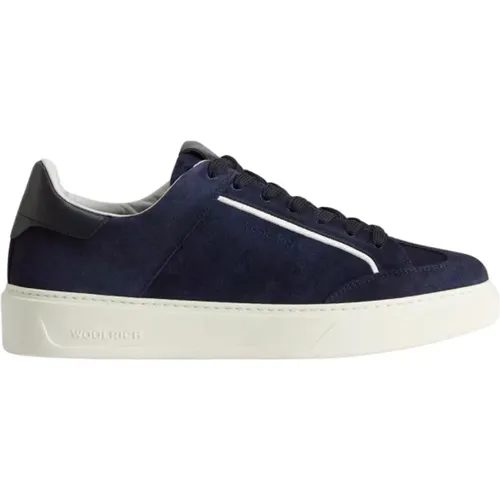 Wildleder Court Sneakers mit Schwalbenschwanz , Herren, Größe: 45 EU - Woolrich - Modalova