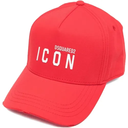 Rote Logo Baseball Cap , Herren, Größe: ONE Size - Dsquared2 - Modalova