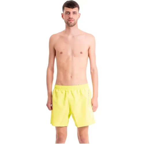 Strandbekleidung Gewebte Boxershorts , Herren, Größe: L - Emporio Armani EA7 - Modalova