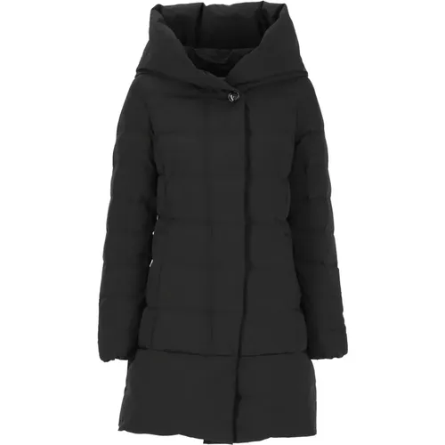 Schwarze Gesteppte Parka mit Kapuze , Damen, Größe: L - Woolrich - Modalova