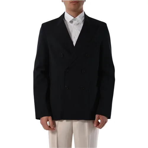 Double-breasted Jacket with Lapel Revers , male, Sizes: L, M - Department Five - Modalova