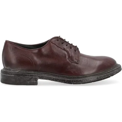 Leather Derby Shoe , male, Sizes: 7 1/2 UK, 7 UK - Moma - Modalova