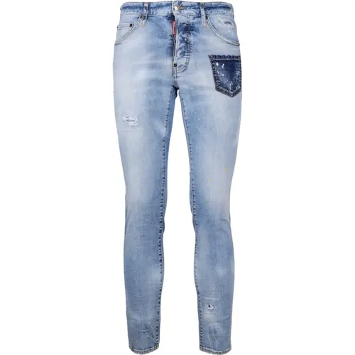 Denim Trousers , male, Sizes: XS - Dsquared2 - Modalova