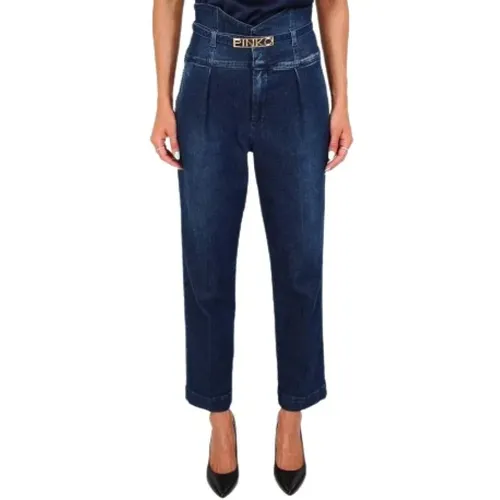 High-Waist Bustier Jeans mit Amerikanischen Taschen - pinko - Modalova