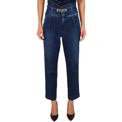 High-Waist Bustier Jeans mit Amerikanischen Taschen , Damen, Größe: W31 - pinko - Modalova