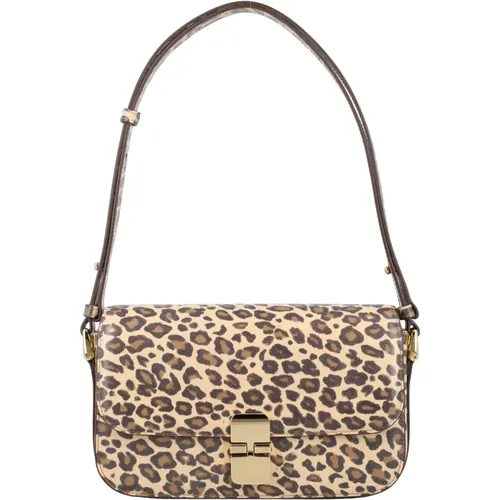 Leopard Grace Baguette Handbag , female, Sizes: ONE SIZE - A.p.c. - Modalova
