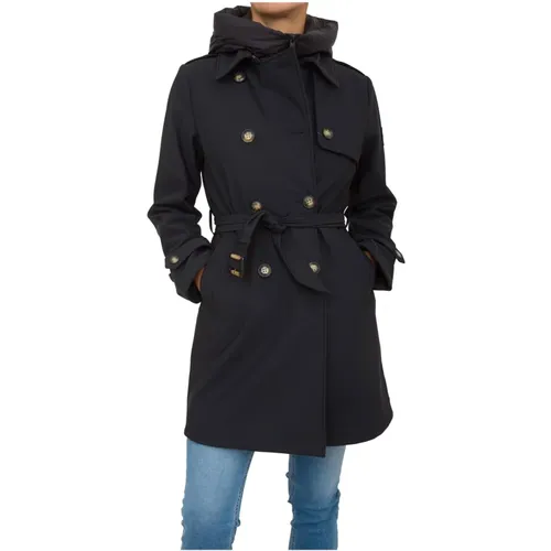 Stilvoller Schwarzer Parka Trenchmantel , Damen, Größe: XL - DEKKER - Modalova