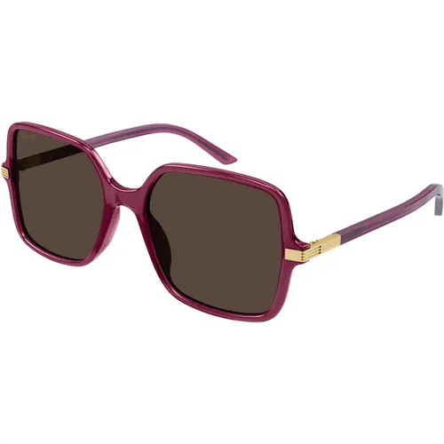 Burgundy/ Sunglasses Gg1449S , female, Sizes: 55 MM - Gucci - Modalova