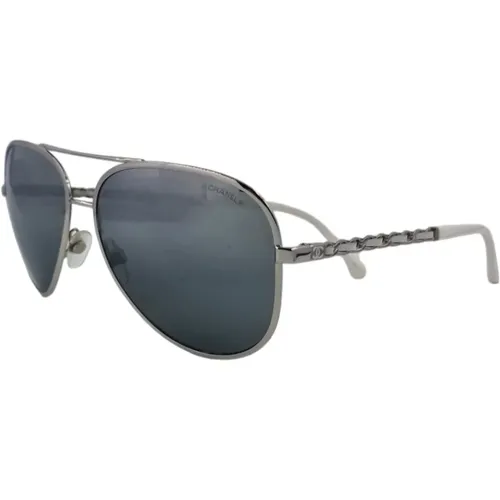 Aviator-Sonnenbrille mit Ketten-Detail , Damen, Größe: ONE Size - Chanel - Modalova