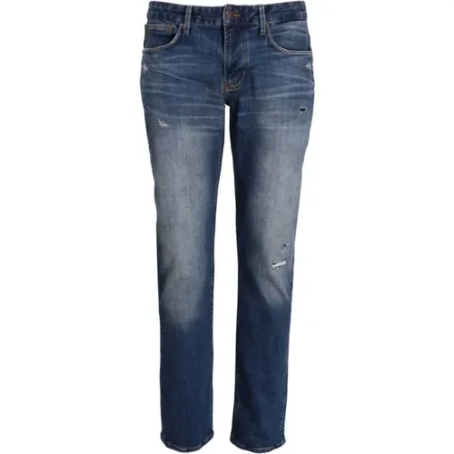 Jeans with Distressed Effect , male, Sizes: W38, W33 - Emporio Armani - Modalova