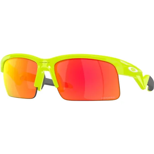 Jugend Sport Sonnenbrille Gelb Wraparound - Oakley - Modalova