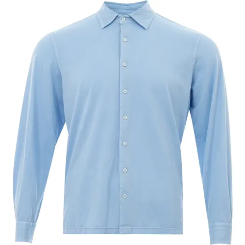 Blaues Langarmhemd , Herren, Größe: L - Gran Sasso - Modalova