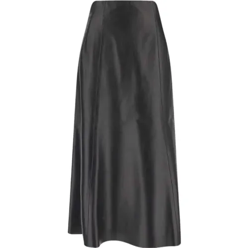 Leather A-Line Skirt , female, Sizes: XS - Chloé - Modalova