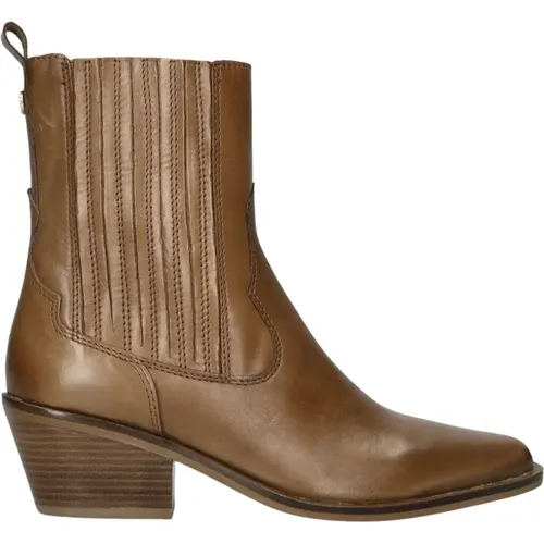 Cognac Stiefeletten Eleganter Stil , Damen, Größe: 40 EU - Haboob - Modalova