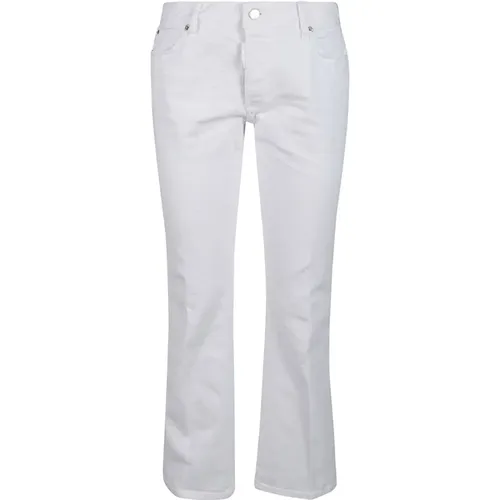 Retro Weiße Bell Bottom Jeans - Dsquared2 - Modalova