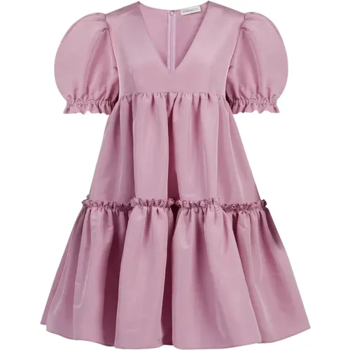 Dark Taffeta Babydoll Dress , female, Sizes: S, L, XL, XS, 2XS, M - Nina Ricci - Modalova