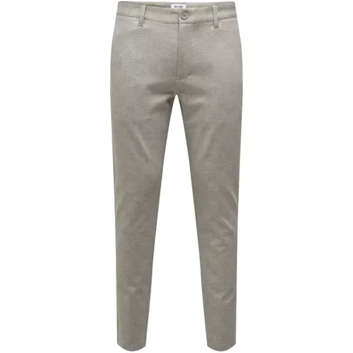 Moderne Slim-Fit Chino Hose , Herren, Größe: W33 L32 - Only & Sons - Modalova