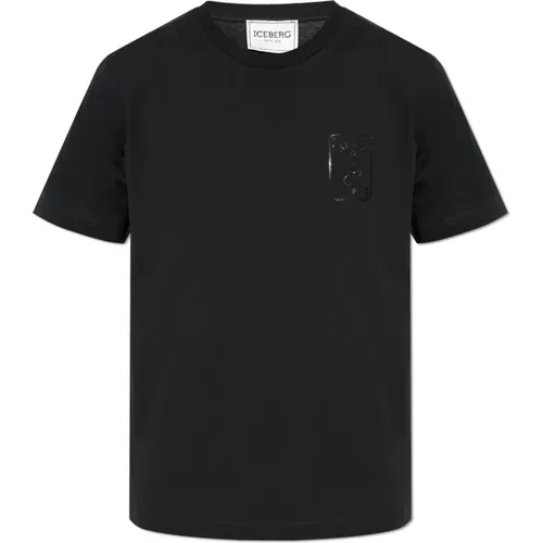 T-Shirt mit Druck , Herren, Größe: XL - Iceberg - Modalova