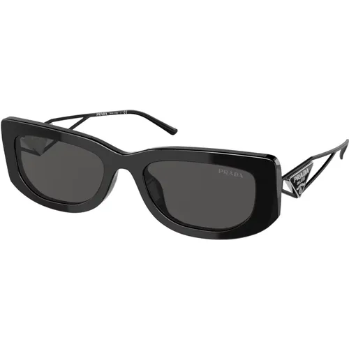 Stilvolle Sonnenbrille in Schwarz , Damen, Größe: 53 MM - Prada - Modalova