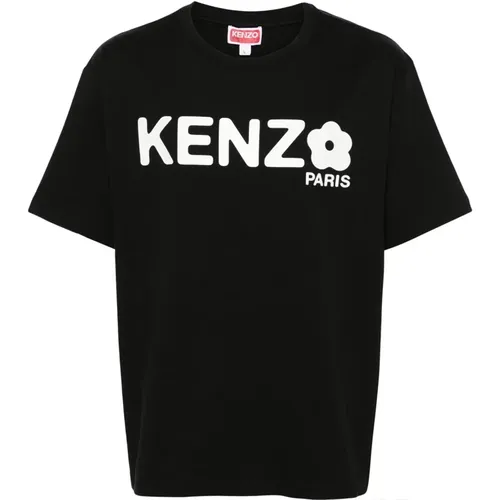 Boke Flower 2.0 Schwarzes T-Shirt , Herren, Größe: M - Kenzo - Modalova