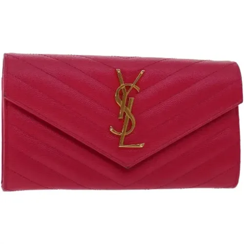 Pre-owned Leather wallets , female, Sizes: ONE SIZE - Yves Saint Laurent Vintage - Modalova