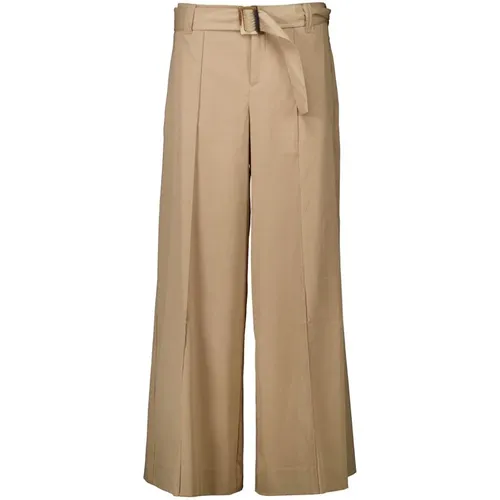 Stylish Wide Leg Pants with Belt , female, Sizes: L - MAC - Modalova