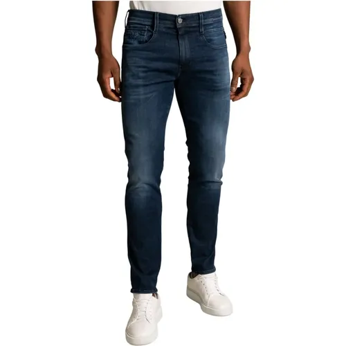 Hyperflex Slim-fit Jeans , Herren, Größe: W32 L34 - Replay - Modalova