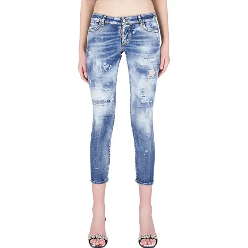 Clear Wash Cropped Jeans , female, Sizes: 2XS - Dsquared2 - Modalova