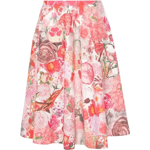 Floral Print A-Line Skirt , female, Sizes: XS - Marni - Modalova