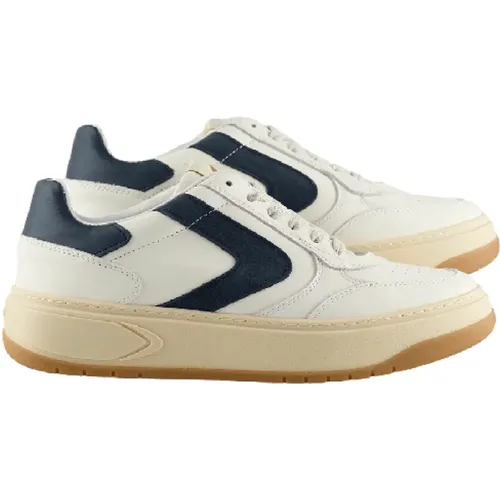 Blau Weiße Ledersneaker Individuelle Sohle , Herren, Größe: 40 EU - Valsport 1920 - Modalova