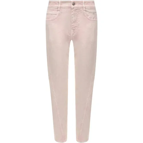 Cropped Denim Jeans mit Gürtel , Damen, Größe: W28 - Stella Mccartney - Modalova