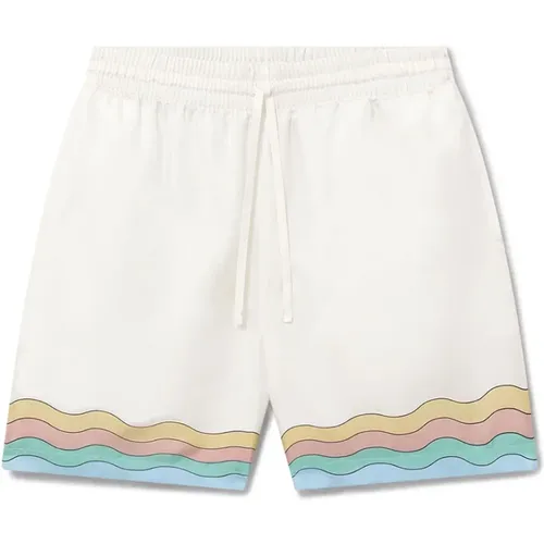 Silk Shorts Palm Springs Design , male, Sizes: XS, M, L, S, XL - Casablanca - Modalova