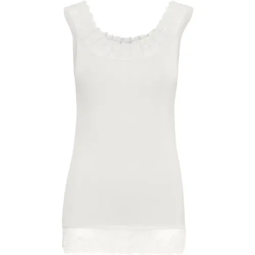 Ärmelloses Top , Damen, Größe: XS - Cream - Modalova