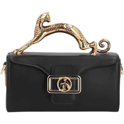 Leather Handbag with Golden Cat Detail , female, Sizes: ONE SIZE - Lanvin - Modalova