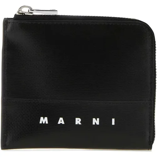 Schwarze Polyester-Brieftasche - Marni - Modalova