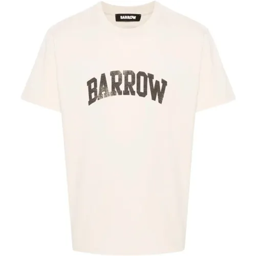 Jersey T-Shirt in Turtle Dove , Herren, Größe: XS - Barrow - Modalova